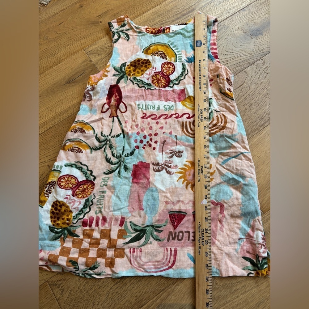 Anthropologie Paper Heart Fruit Sleeveless Linen Blend Mini Dress Size XS - Picture 5 of 8